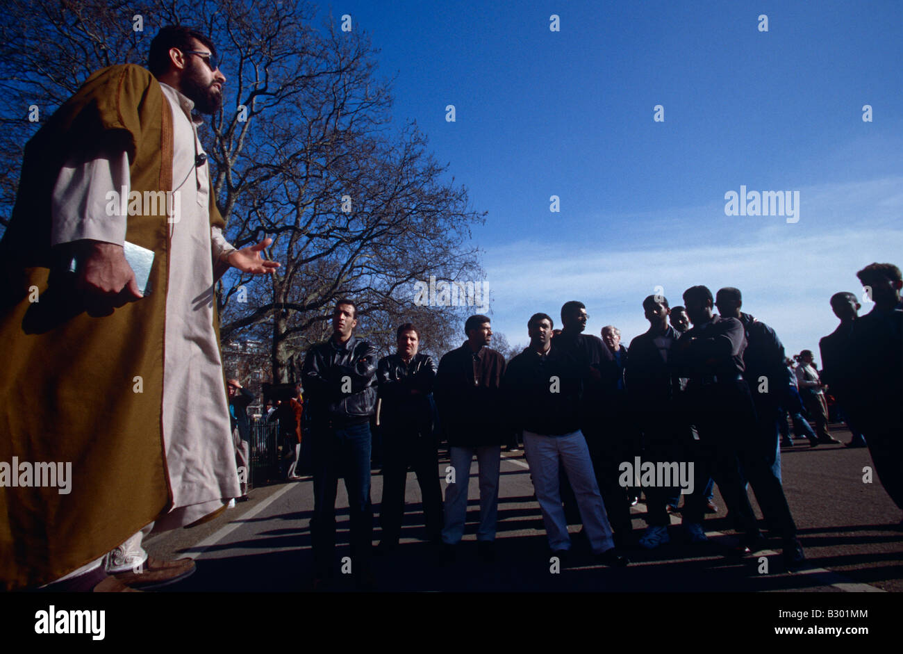 Le Speakers' Corner à Hyde Park, Londres. Banque D'Images