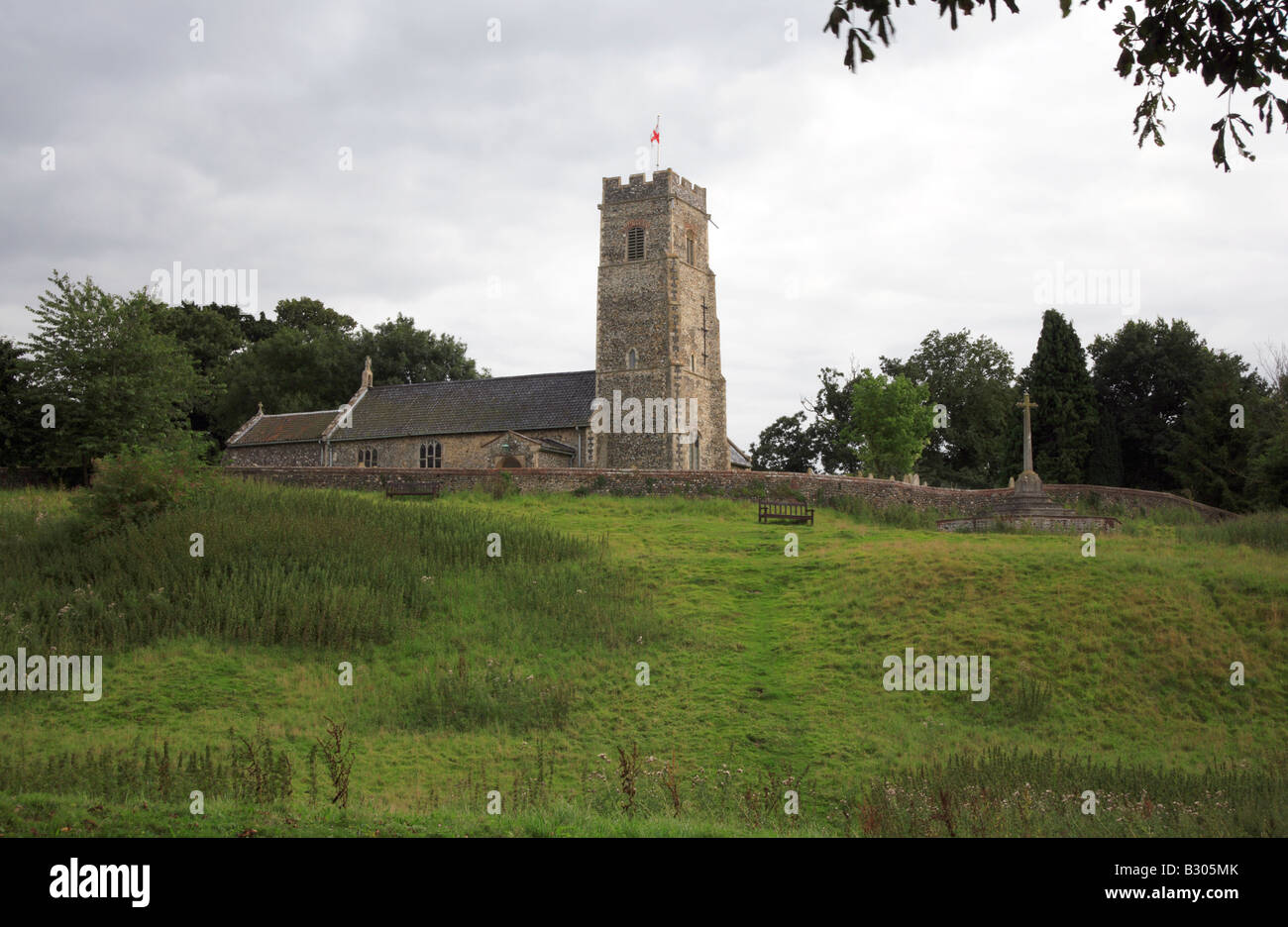 Église de Tous les Saints à la Motsetta Valdôtaine Tous les Saints, Norfolk UK. Banque D'Images