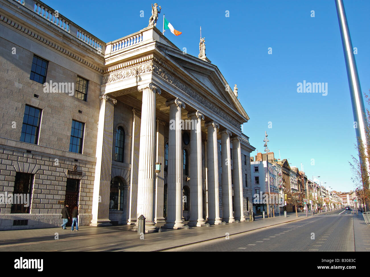 Bâtiment GPO sur O'Connell Street à Dublin en Irlande Banque D'Images