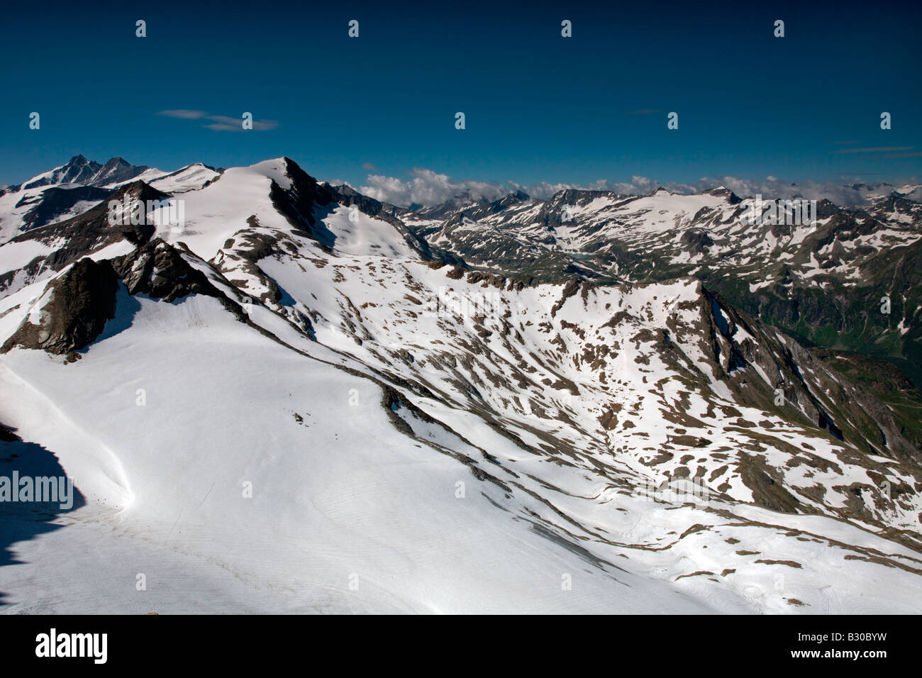 Le Parc National du Hohe Tauern : Montagne Kitzsteinhorn : Vue de pics de Hohe Tauern Banque D'Images