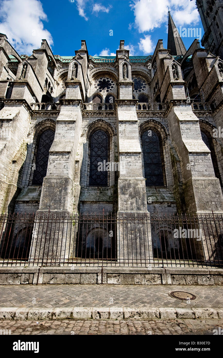 Cathédrale Notre-Dame de Chartres, France Banque D'Images