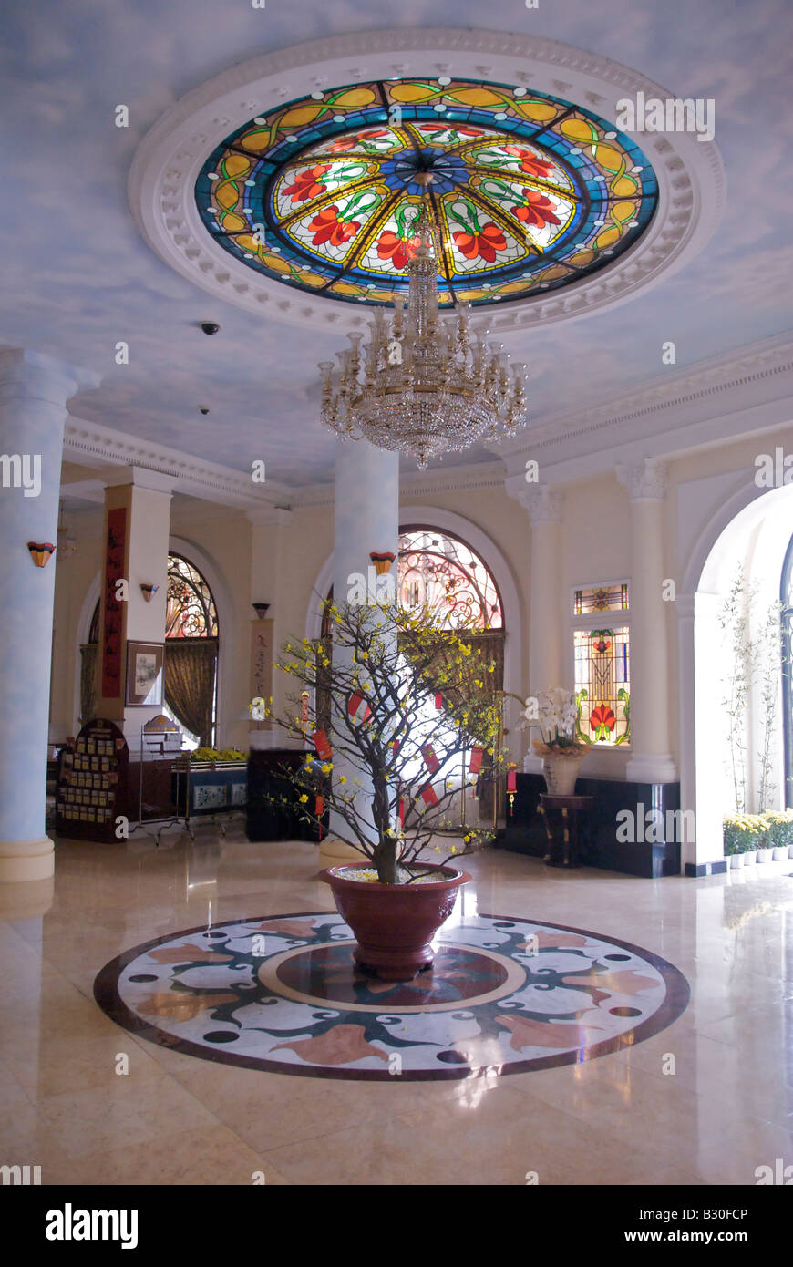 Majestueux Hall Hotel Saigon Vietnam Banque D'Images
