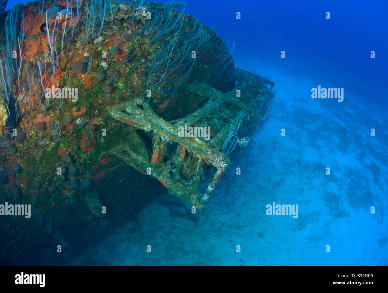 Depth Charge Piste à destroyer USS Anderson atoll de Bikini des Îles Marshall Micronésie Océan Pacifique Banque D'Images
