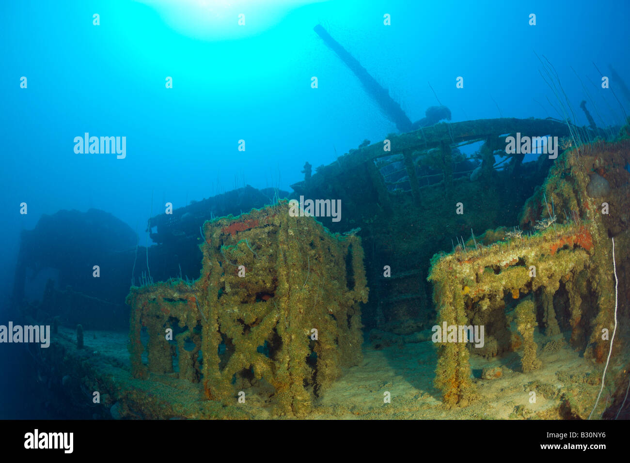 Depth Charge Piste à destroyer USS Lamson atoll de Bikini des Îles Marshall Micronésie Océan Pacifique Banque D'Images