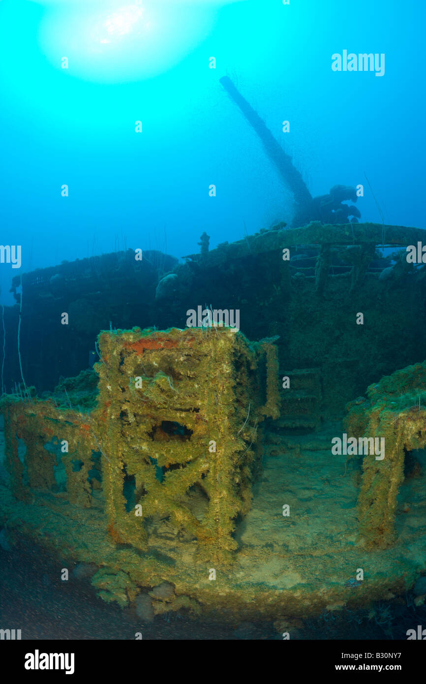 Depth Charge Piste à destroyer USS Lamson atoll de Bikini des Îles Marshall Micronésie Océan Pacifique Banque D'Images