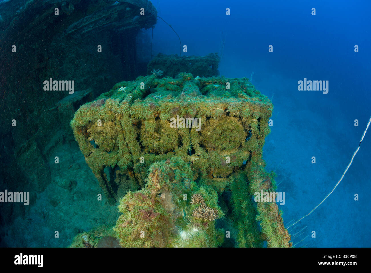 Depth Charge Piste à destroyer USS Lamson atoll de Bikini des Îles Marshall Micronésie Océan Pacifique Banque D'Images