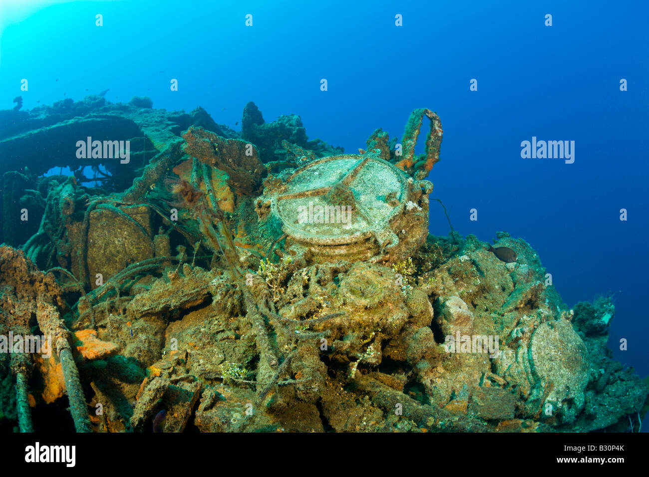 Épave de l'USS Saratoga atoll de Bikini des Îles Marshall Micronésie Océan Pacifique Banque D'Images