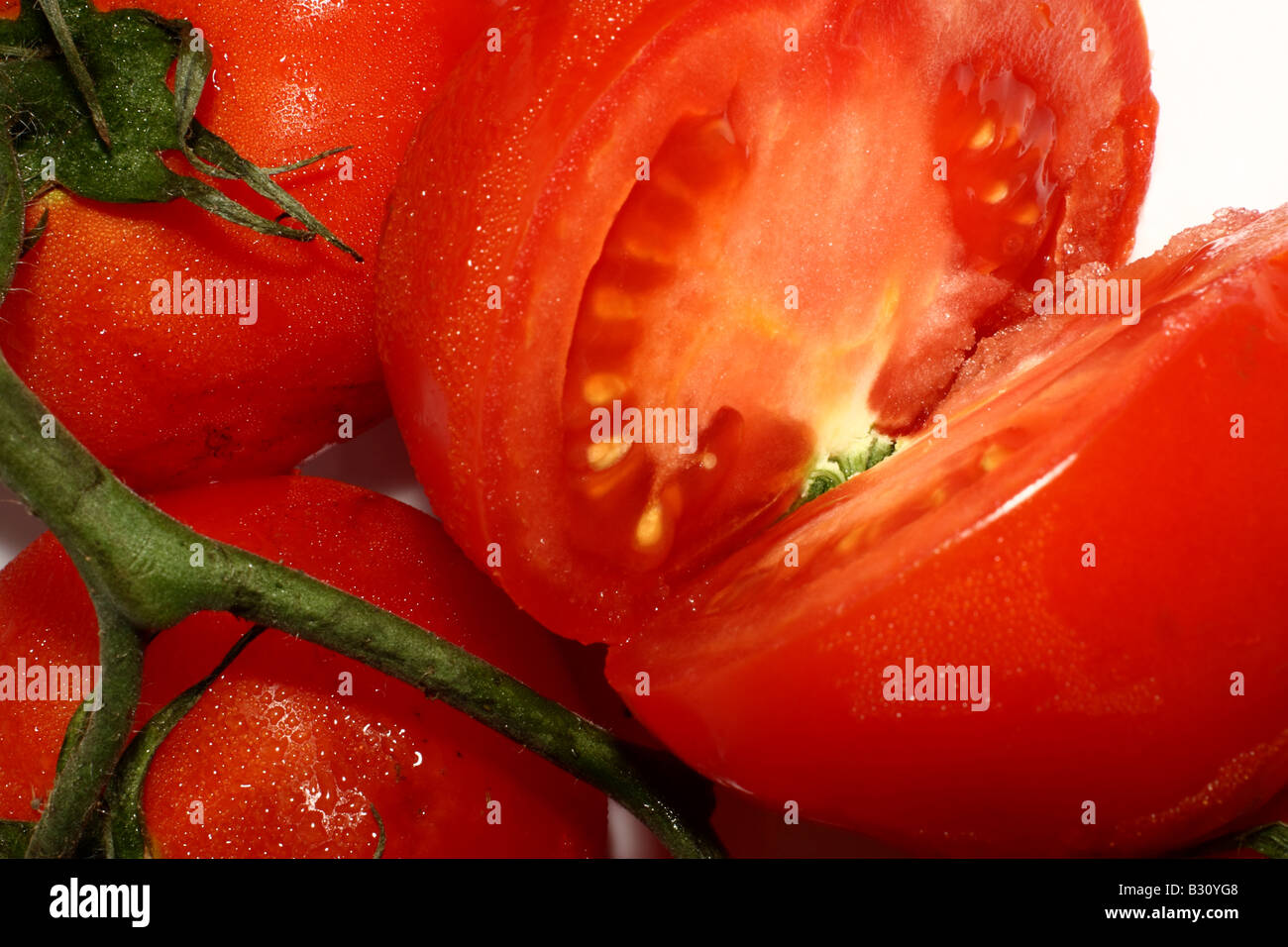 Super Macro de tomates Banque D'Images