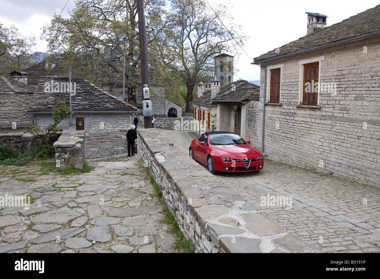 L'Épire Grèce Zagororia Megalo Papigko villages Big Papigko situé dans le Parc National de Vikos Aoos Banque D'Images