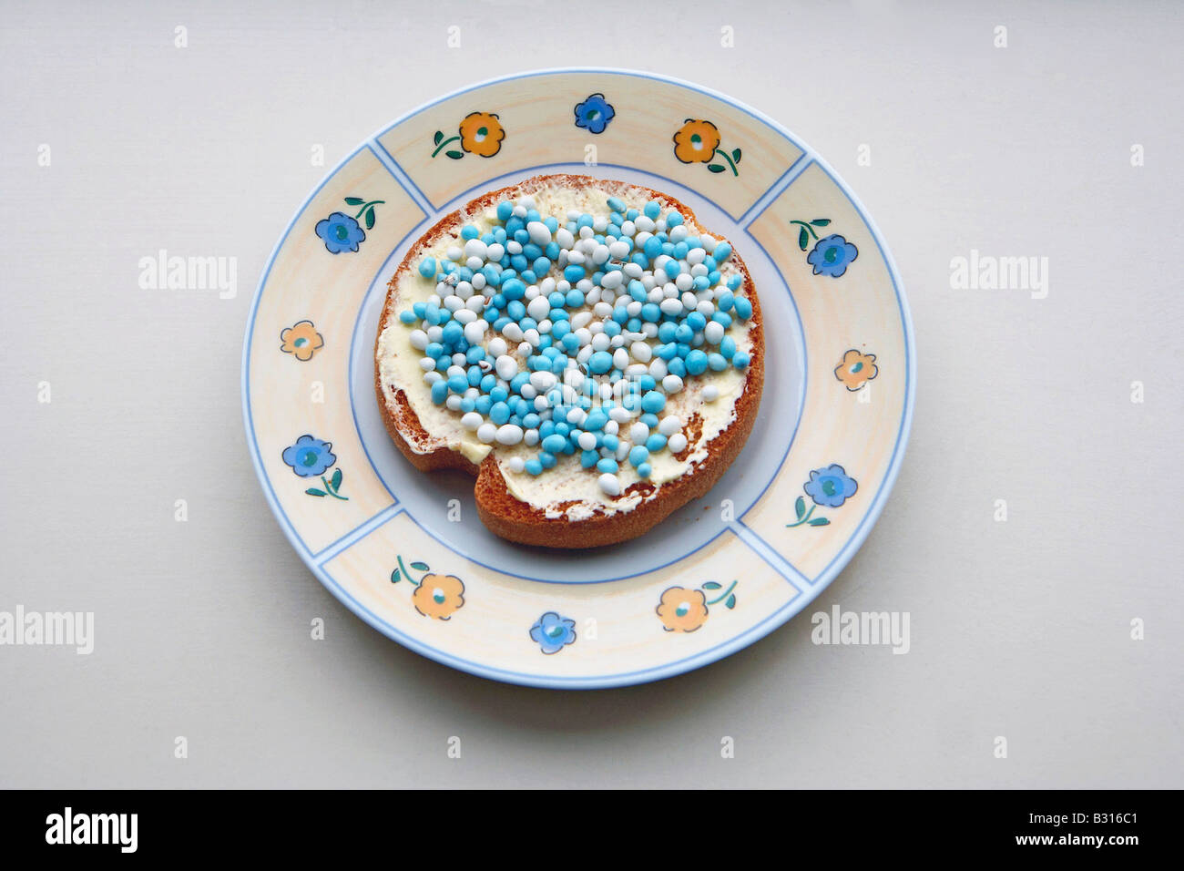 Bonbons à l'anis biscuits hollandais à la naissance célébration, Pays-Bas Banque D'Images