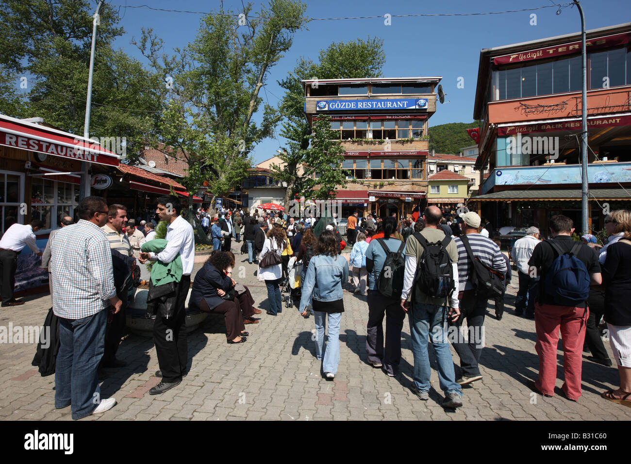 TUR Turquie Istanbul Anadolu Kavagi Bosphore au village Banque D'Images