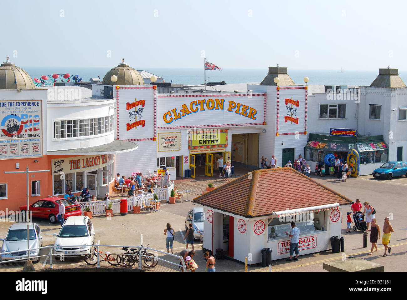 Clacton Pier, Clacton-on-Sea, Essex, District de Tendring, Angleterre, Royaume-Uni Banque D'Images