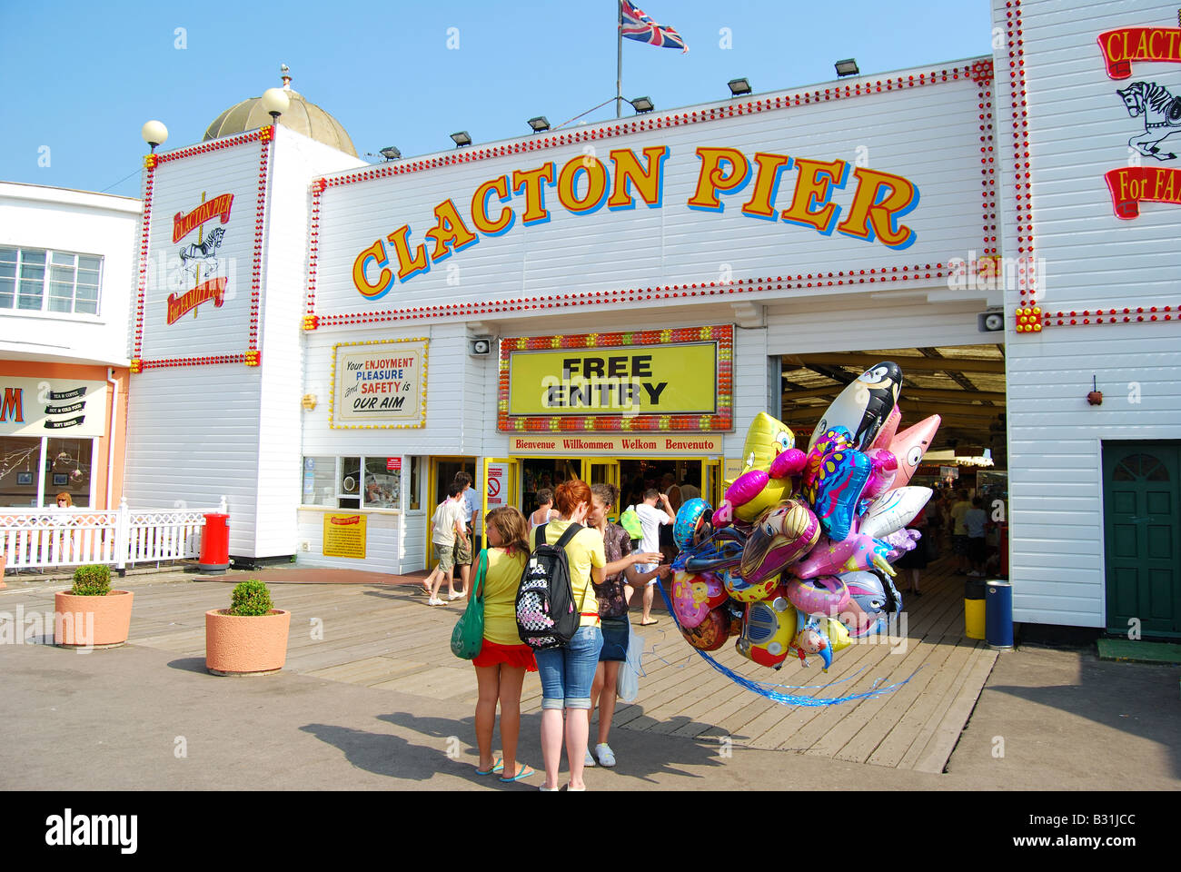 Clacton Pier, Clacton-on-Sea, Essex, District de Tendring, Angleterre, Royaume-Uni Banque D'Images