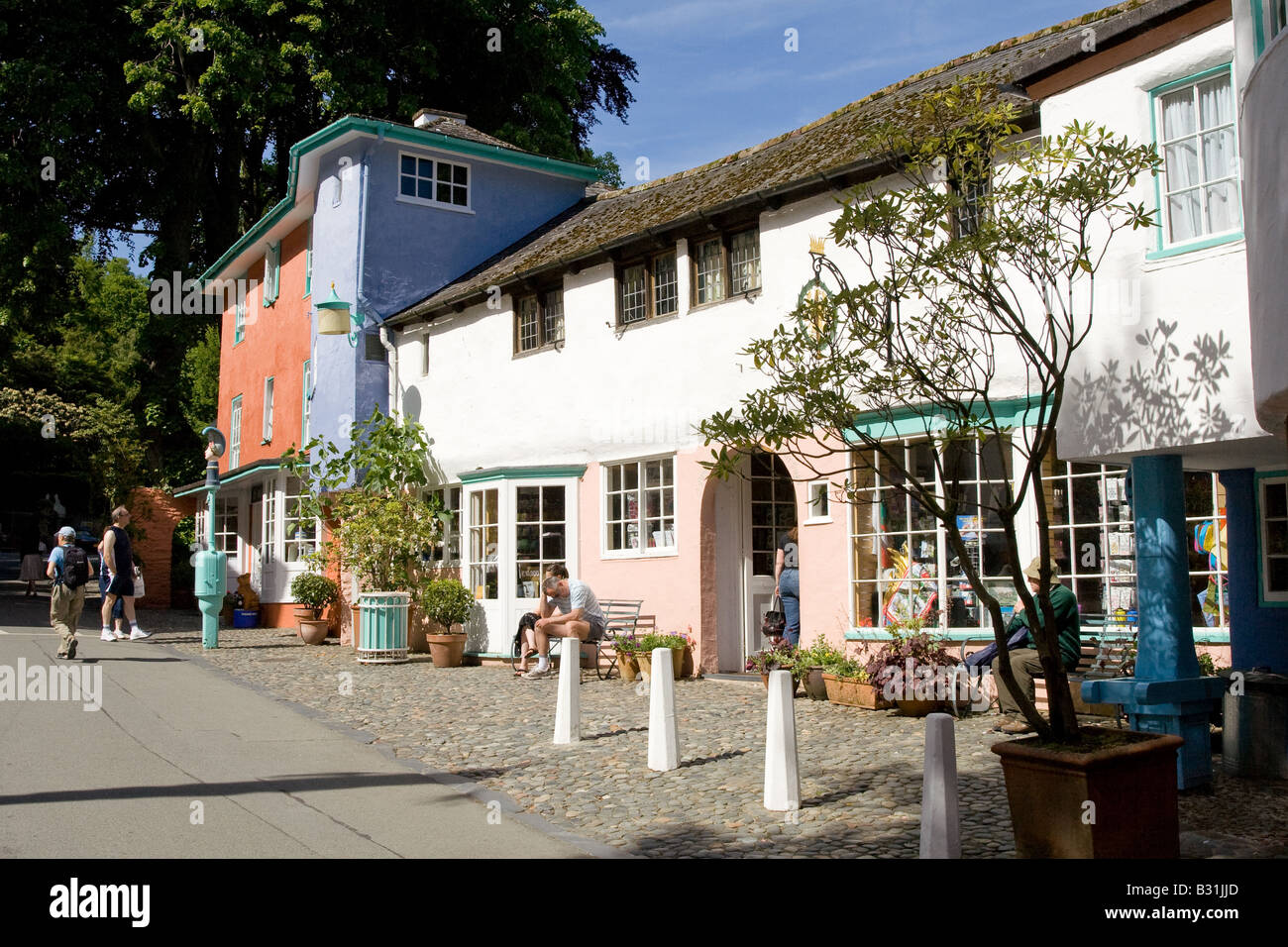 Portmeirion Village de Gwynedd sur la côte de Snowdonia au Pays de Galles Banque D'Images