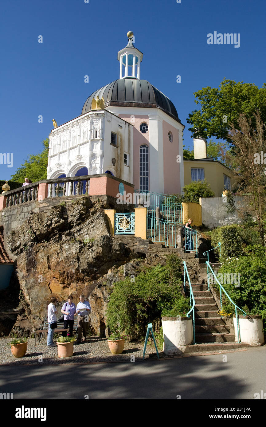 Portmeirion Village de Gwynedd sur la côte de Snowdonia au Pays de Galles Banque D'Images