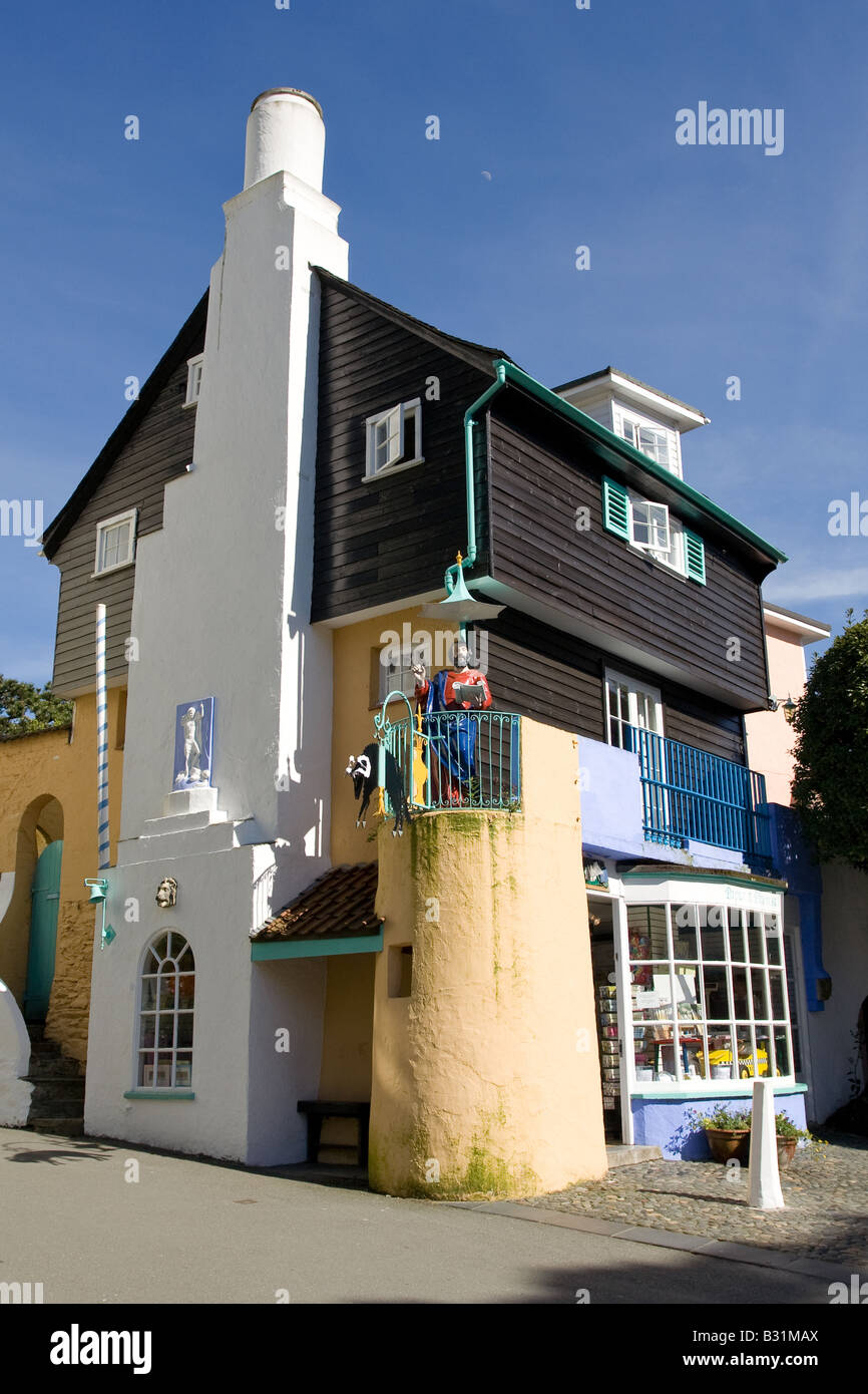 Portmeirion Village de Gwynedd sur la côte de Snowdonia au Pays de Galles Banque D'Images