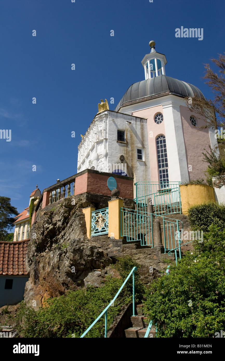 Portmeirion Village de Gwynedd sur la côte de Snowdonia au Pays de Galles Banque D'Images