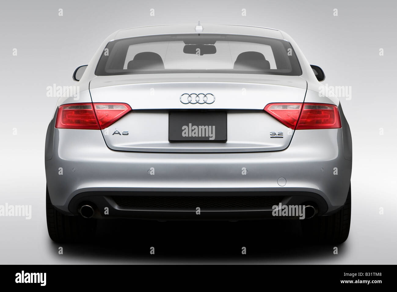 2008 Audi A5 3.2 Quattro en argent - Bas/arrière large Banque D'Images