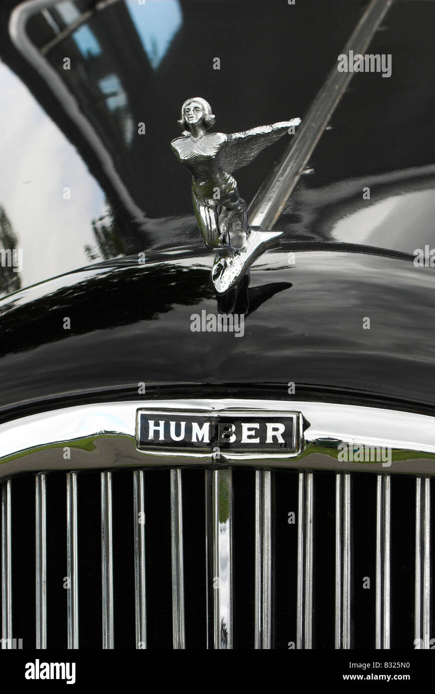 Badge voiture Humber, bonnet et grill. Banque D'Images