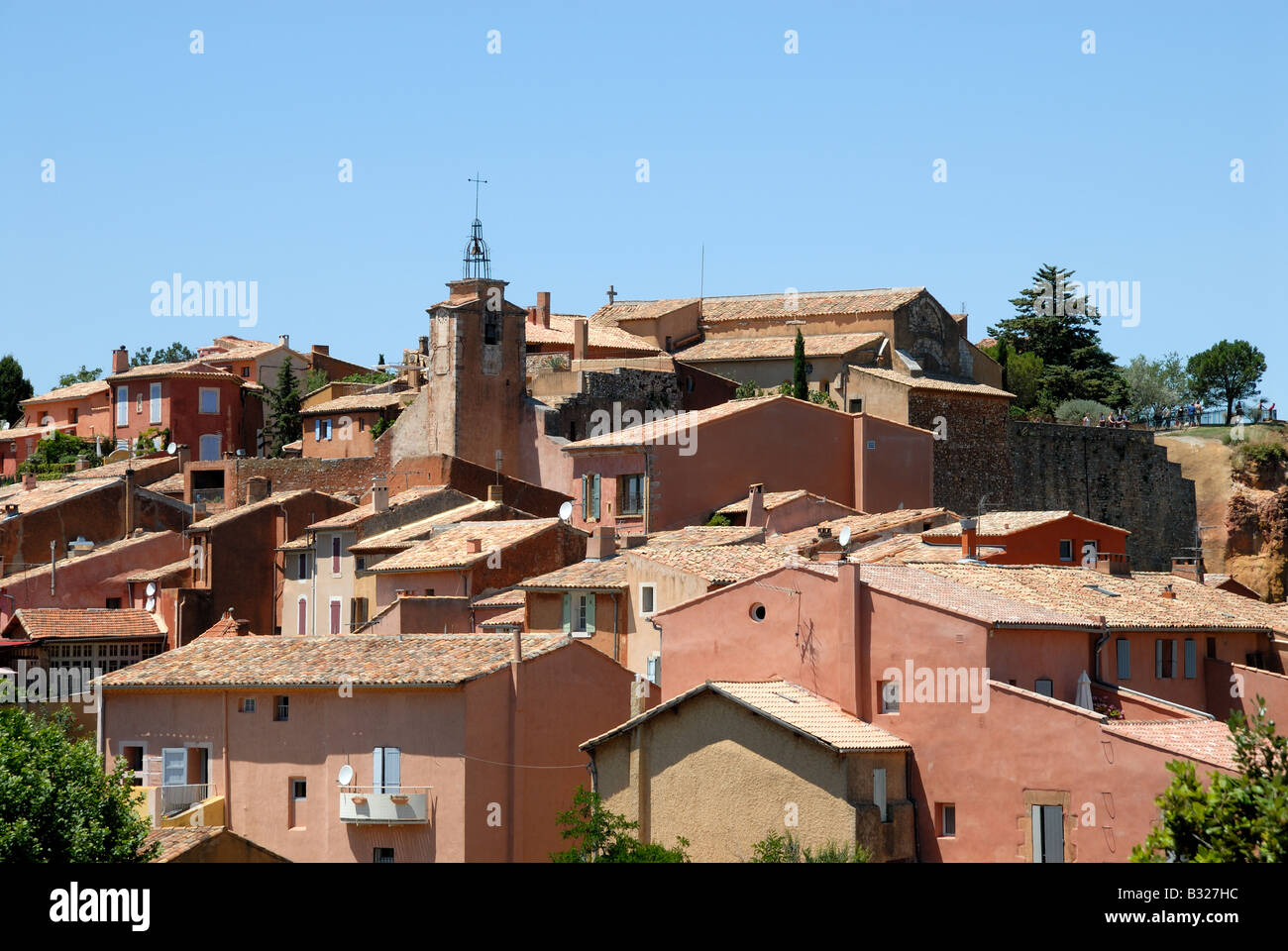 Dans le village de Roussillon en Provence, dans le sud de la France Banque D'Images