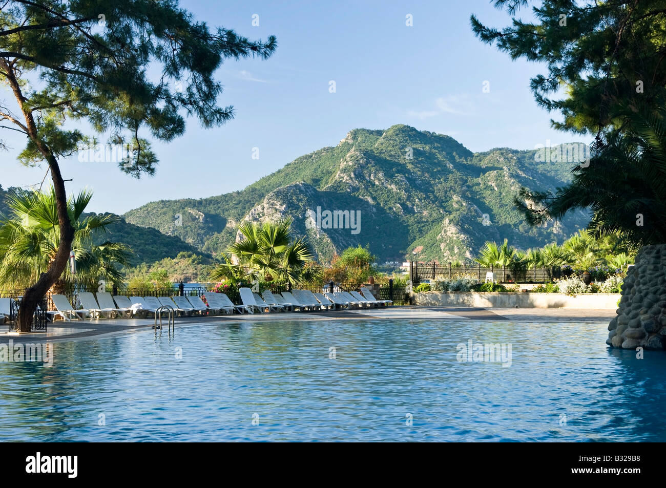 Piscine à Marmaris Palace Hotel Marmaris Mugla Turquie Banque D'Images