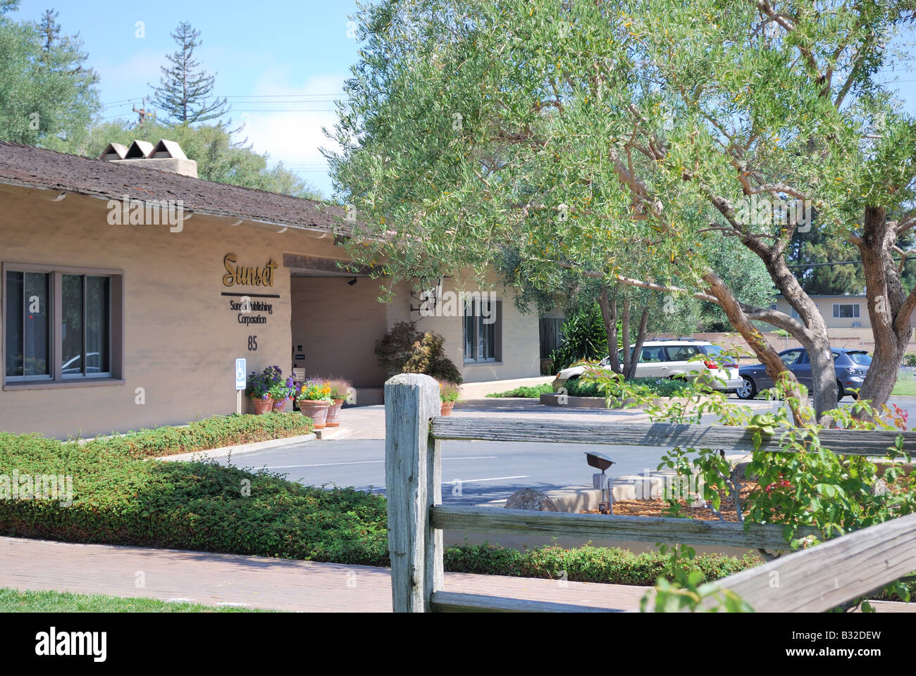 Bureau principal de Sunset Magazine, Menlo Park CA Banque D'Images