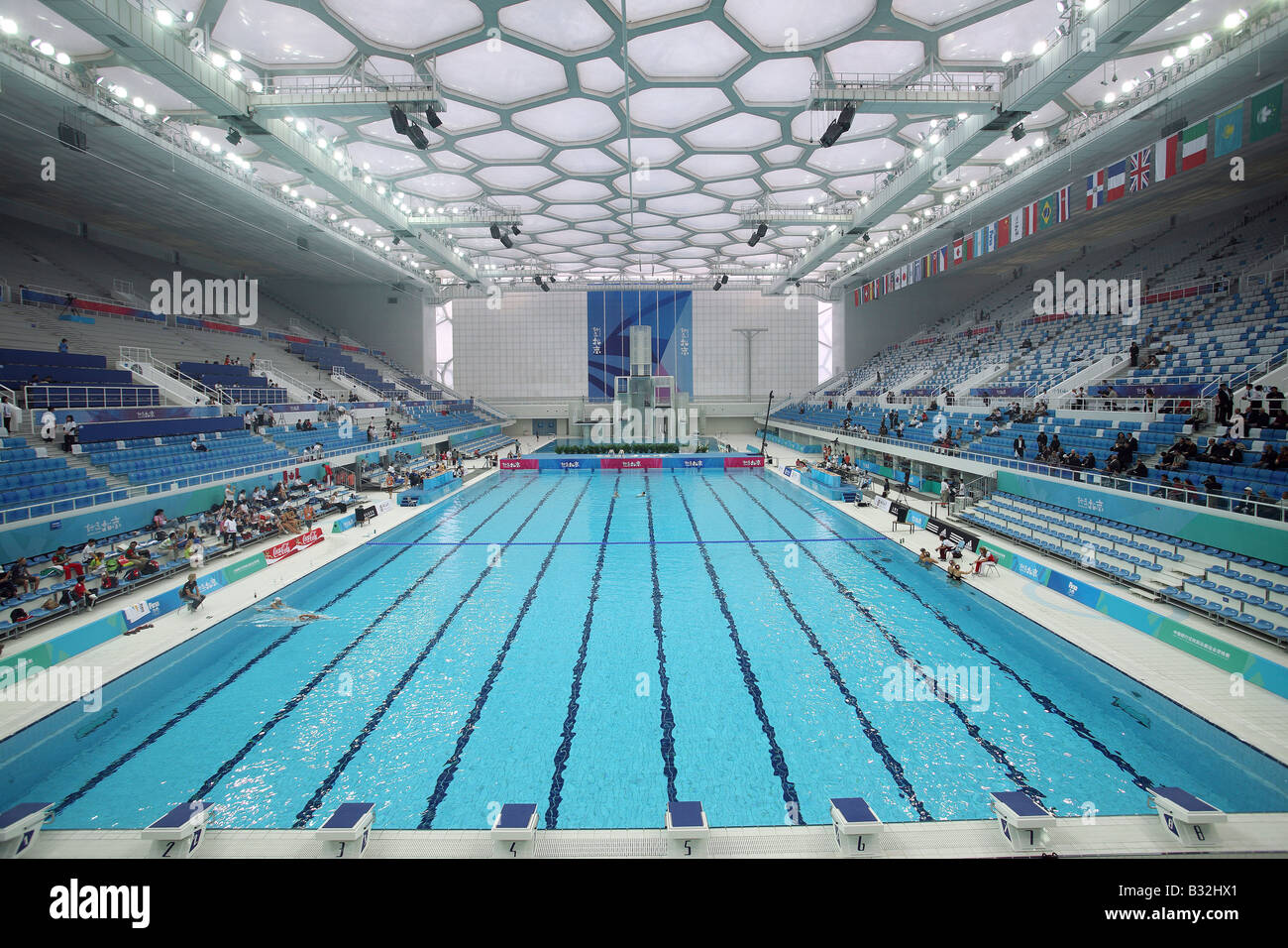 Centre national de natation de Pékin,Chine, Banque D'Images