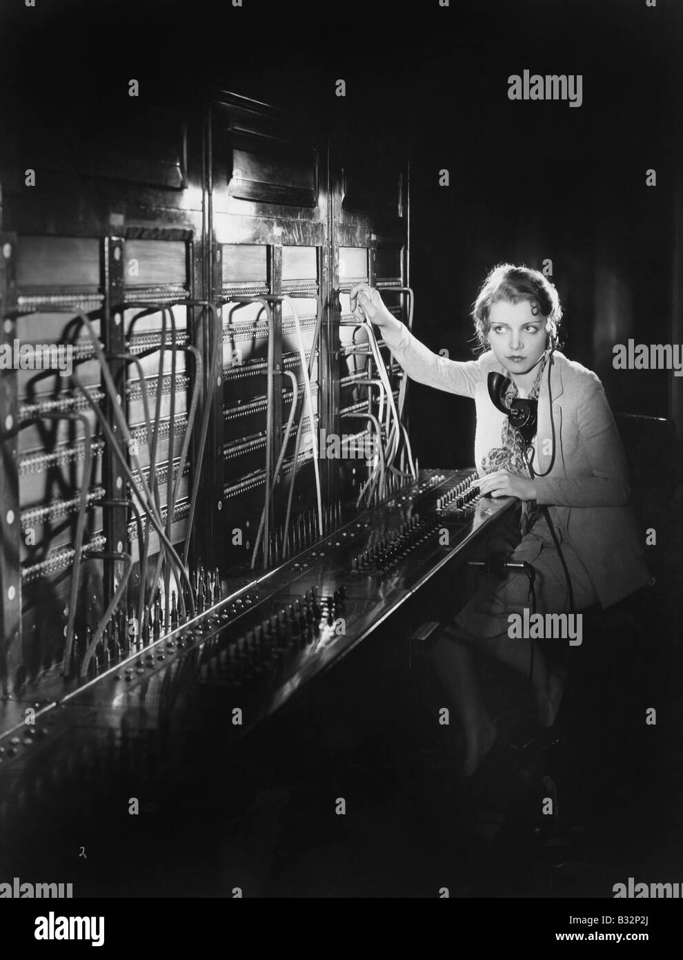 L'opérateur téléphonique Banque D'Images