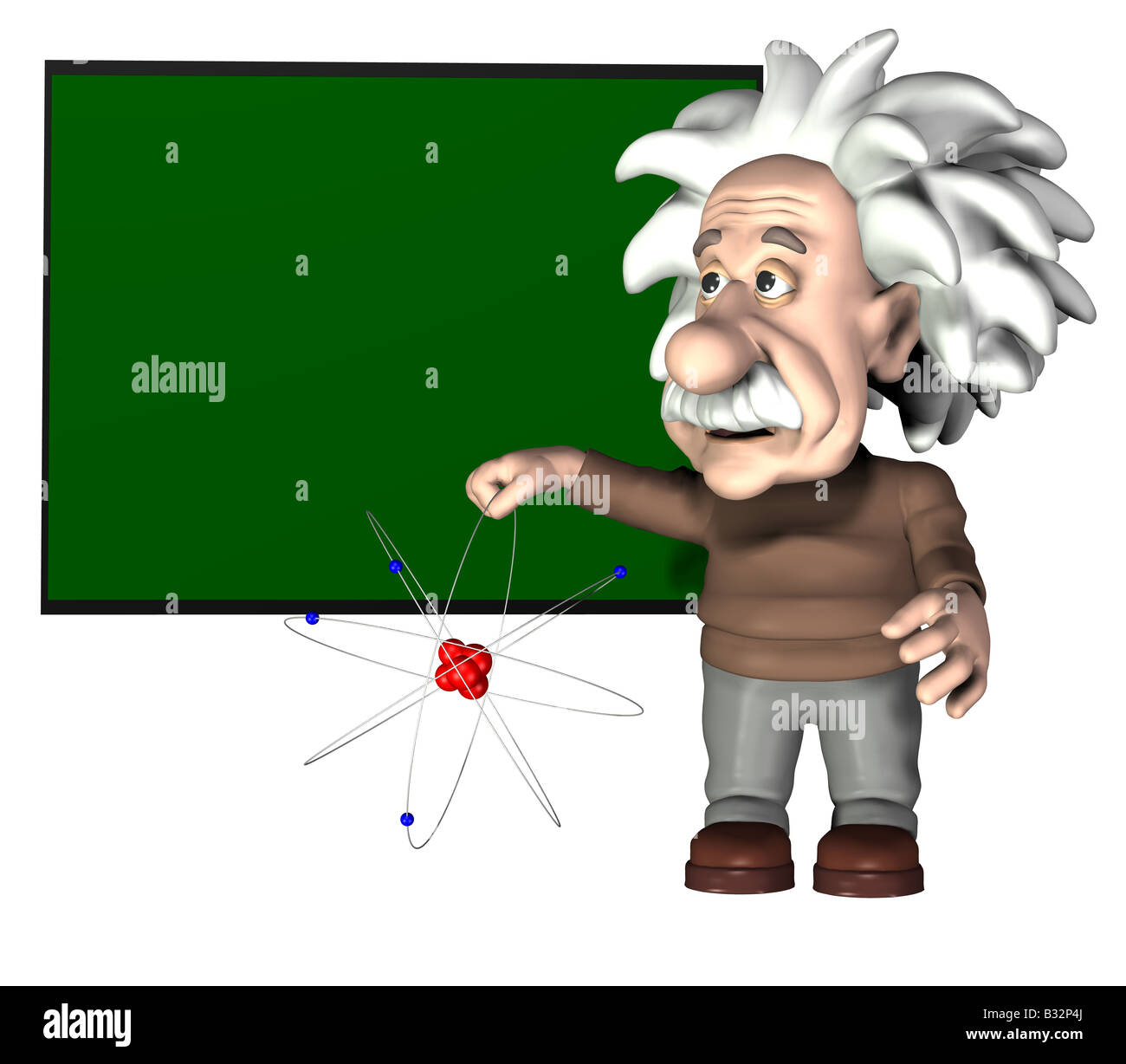 Albert Einstein en face d'un conseil Banque D'Images