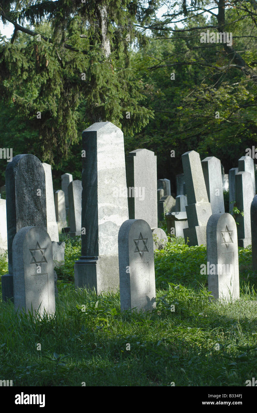 La partie juive au Zentralfriedhof de Vienne Banque D'Images
