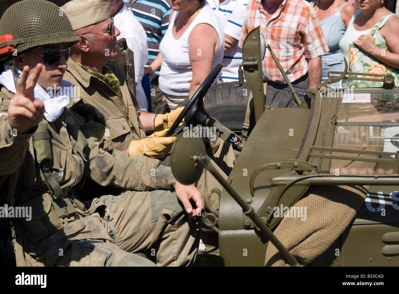 Les célébrations à Cavalaire,sud de la France à l'occasion de l'anniversaire du débarquement allié, le 15 août 1944 Banque D'Images