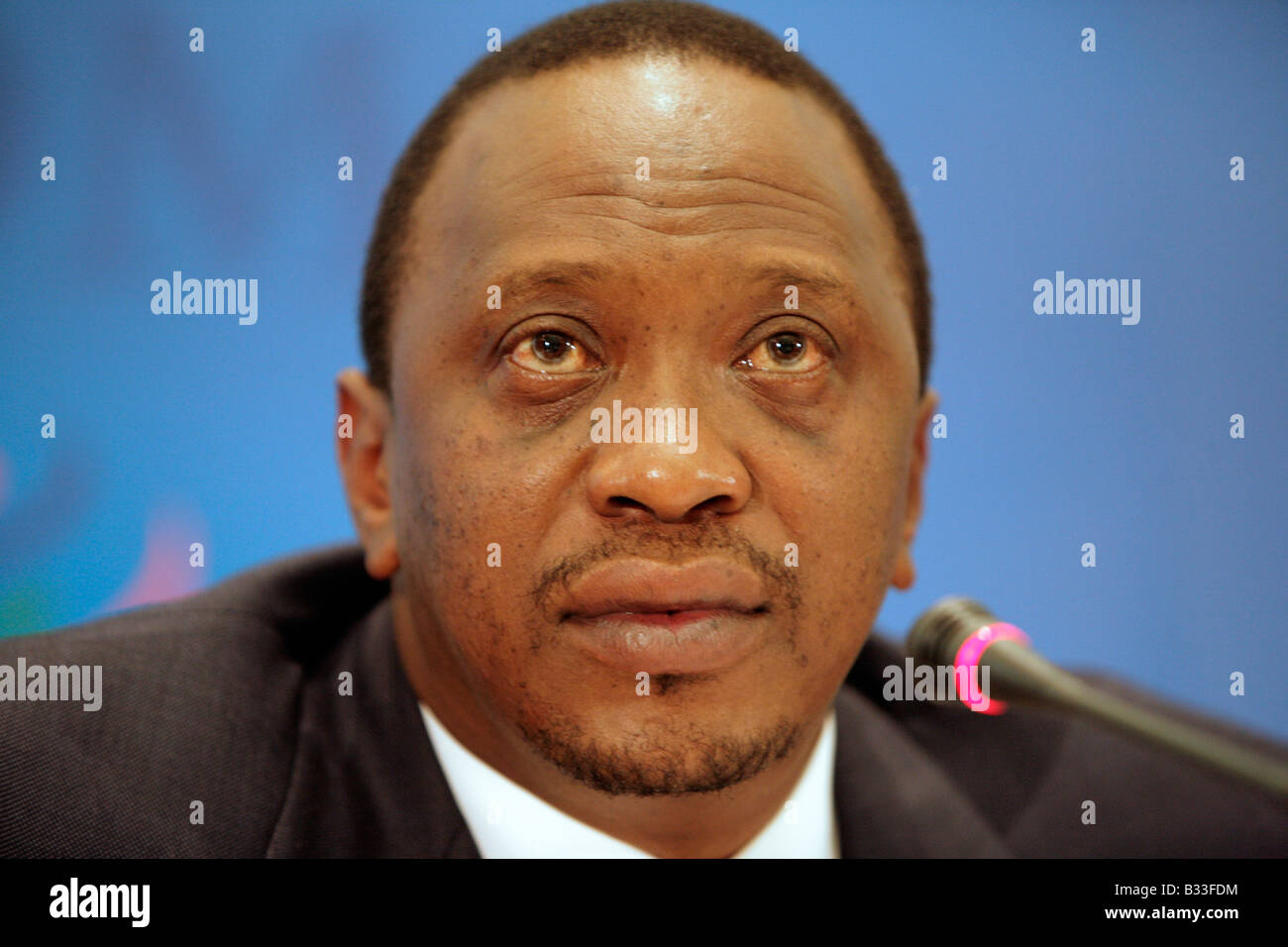 Uhuru Kenyatta - homme politique Kenyan, depuis le 13 avril 2008 les fonctions de vice-Premier Ministre et Ministre du Commerce. Banque D'Images