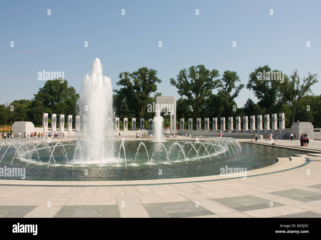 Washington DC USA Le Monument commémoratif de la Seconde Guerre mondiale sur le Mall Photo copyright Lee Foster Photo 7 washdc83211 Banque D'Images