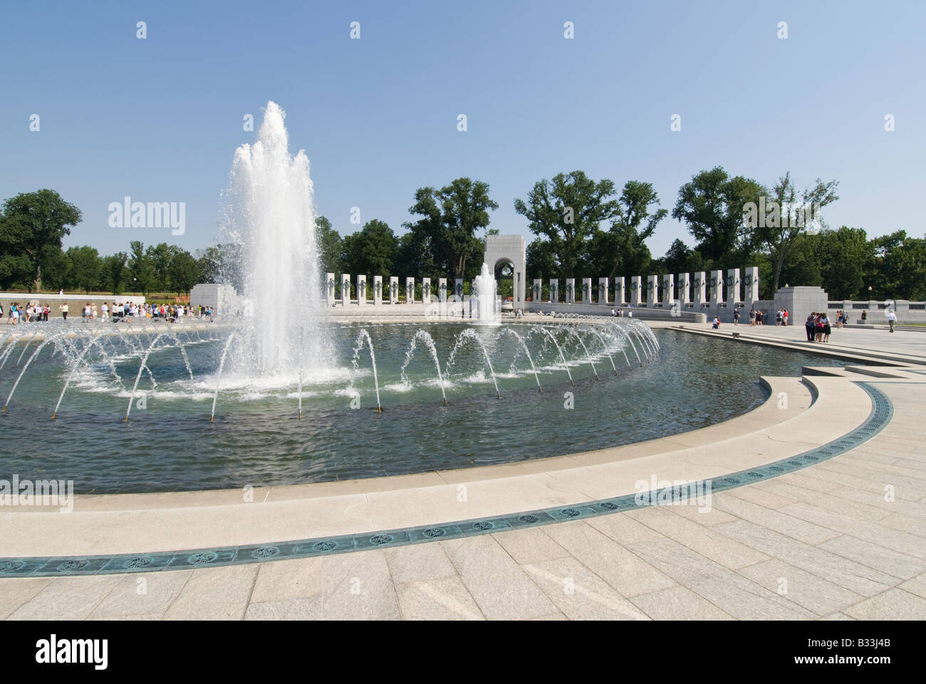 Washington DC USA Le Monument commémoratif de la Seconde Guerre mondiale sur le Mall Photo copyright Lee Foster Photo 7 washdc83264 Banque D'Images