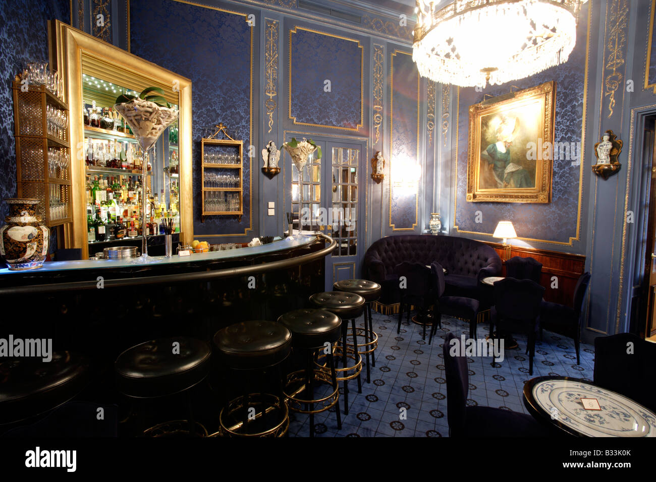 L'élégant bar à l'hôtel : Hotel Vienne Autriche intellectuelle a annoncé Banque D'Images