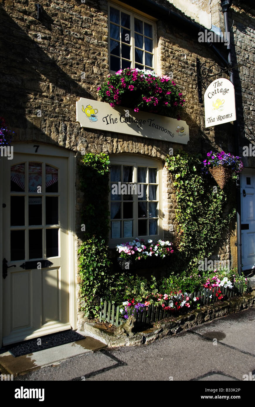 Salon de thé stow on the wold cotswolds angleterre Banque D'Images