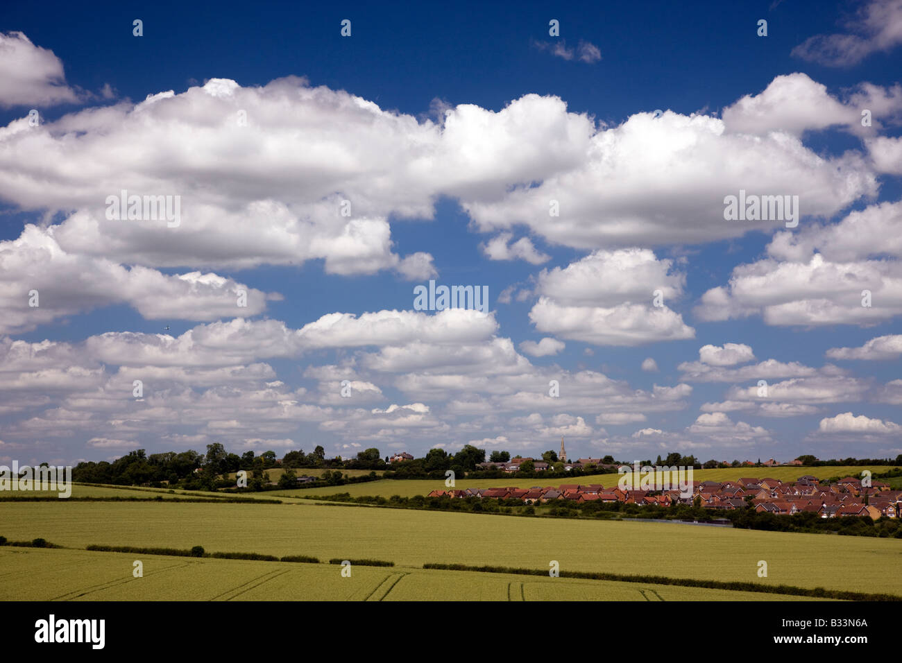 Paysage rural près de Grantham, Lincolnshire, Angleterre, Royaume-Uni Banque D'Images