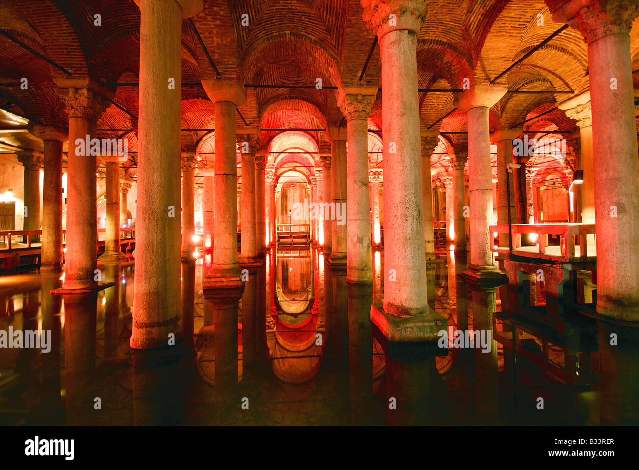 ISTANBUL. La Citerne basilique byzantine (Yerebatan Sarnici) à Sultanahmet. L'année 2008. Banque D'Images