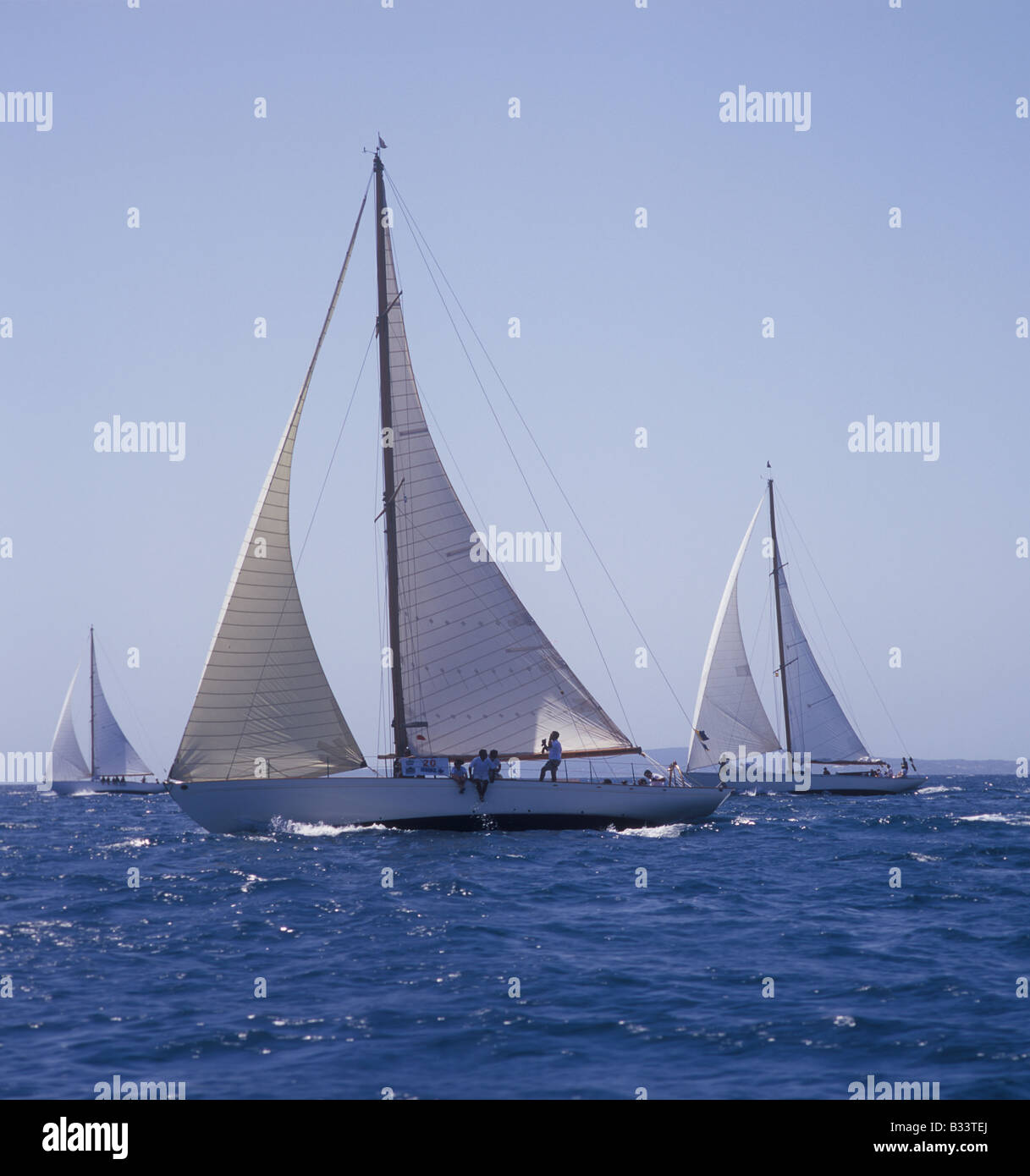 Au cours de la scène XXIV TROFEO ALMIRANTE CONDE DE BARCELONA - Conde de Barcelona Classic Boats Sailing Regatta, Palma de Majorque. Banque D'Images