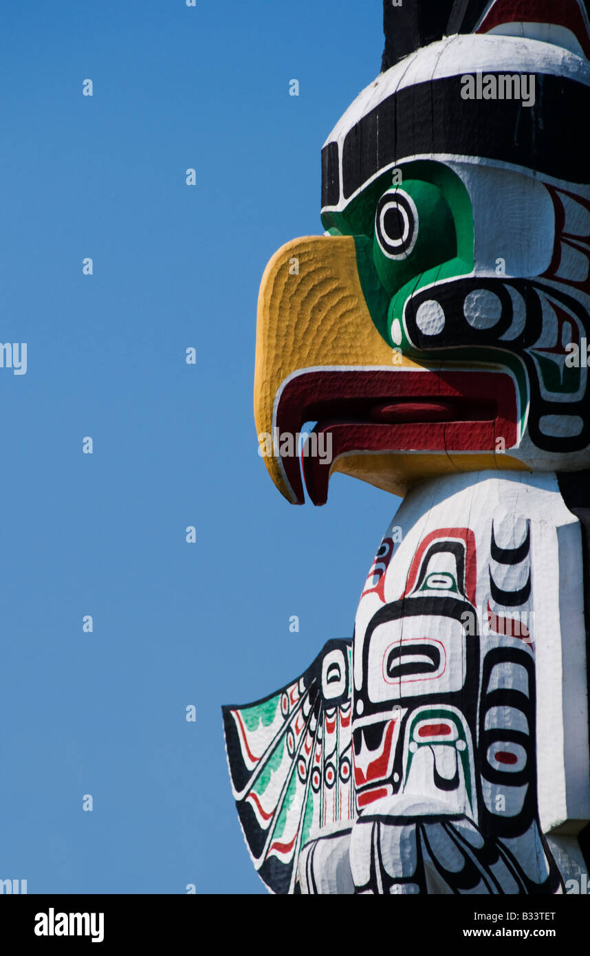 "Totem en Stanley Park Vancouver Canada' Banque D'Images