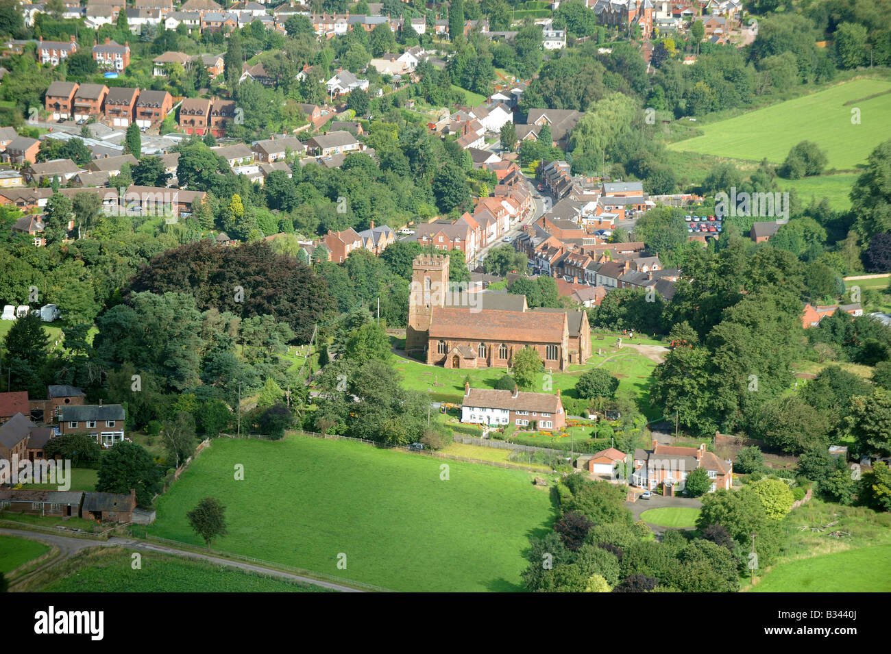 Vue aérienne du village de Kinver dans South Staffordshire Banque D'Images