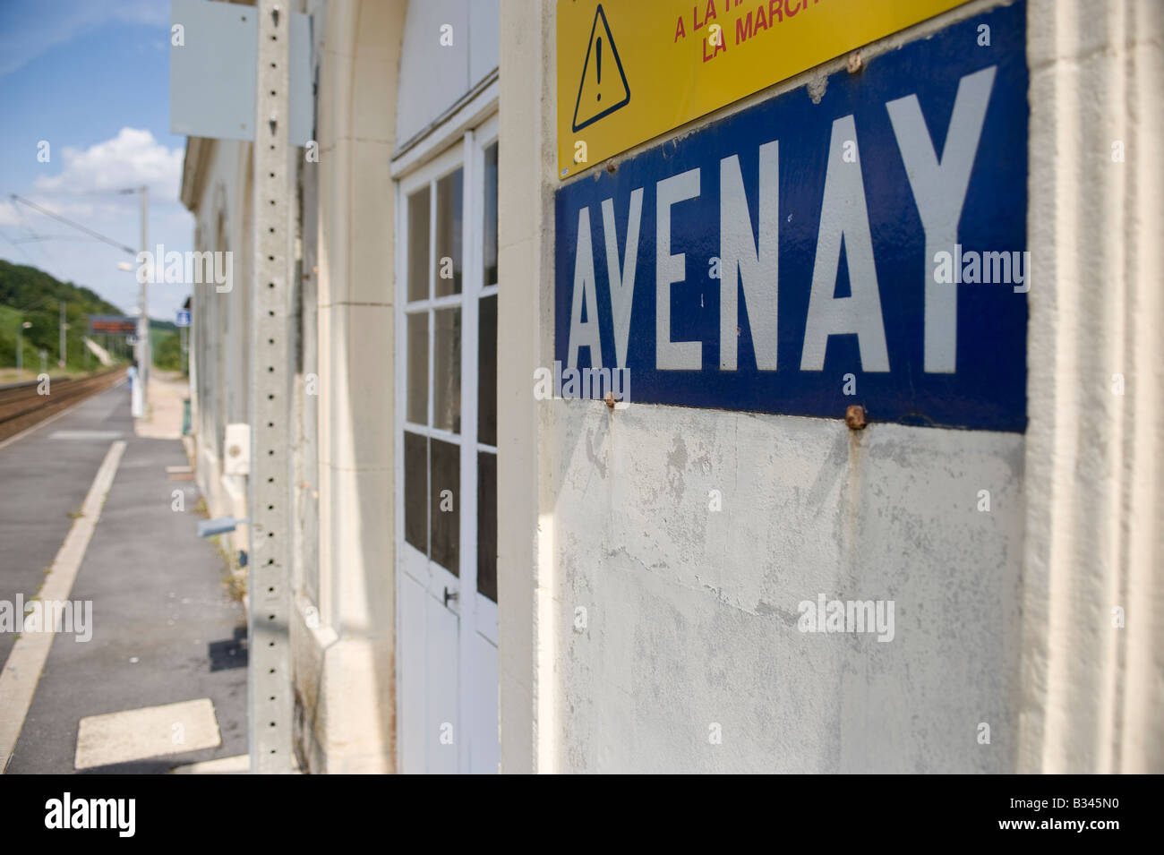 D'Avenay Val d'Or gare Champagne Ardenne france Banque D'Images D'Avenay Val d'Or gare Champagne Ardenne france Banque D'Images
