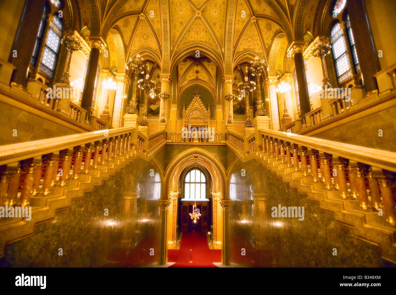 L'intérieur du Parlement de Budapest Hongrie Banque D'Images