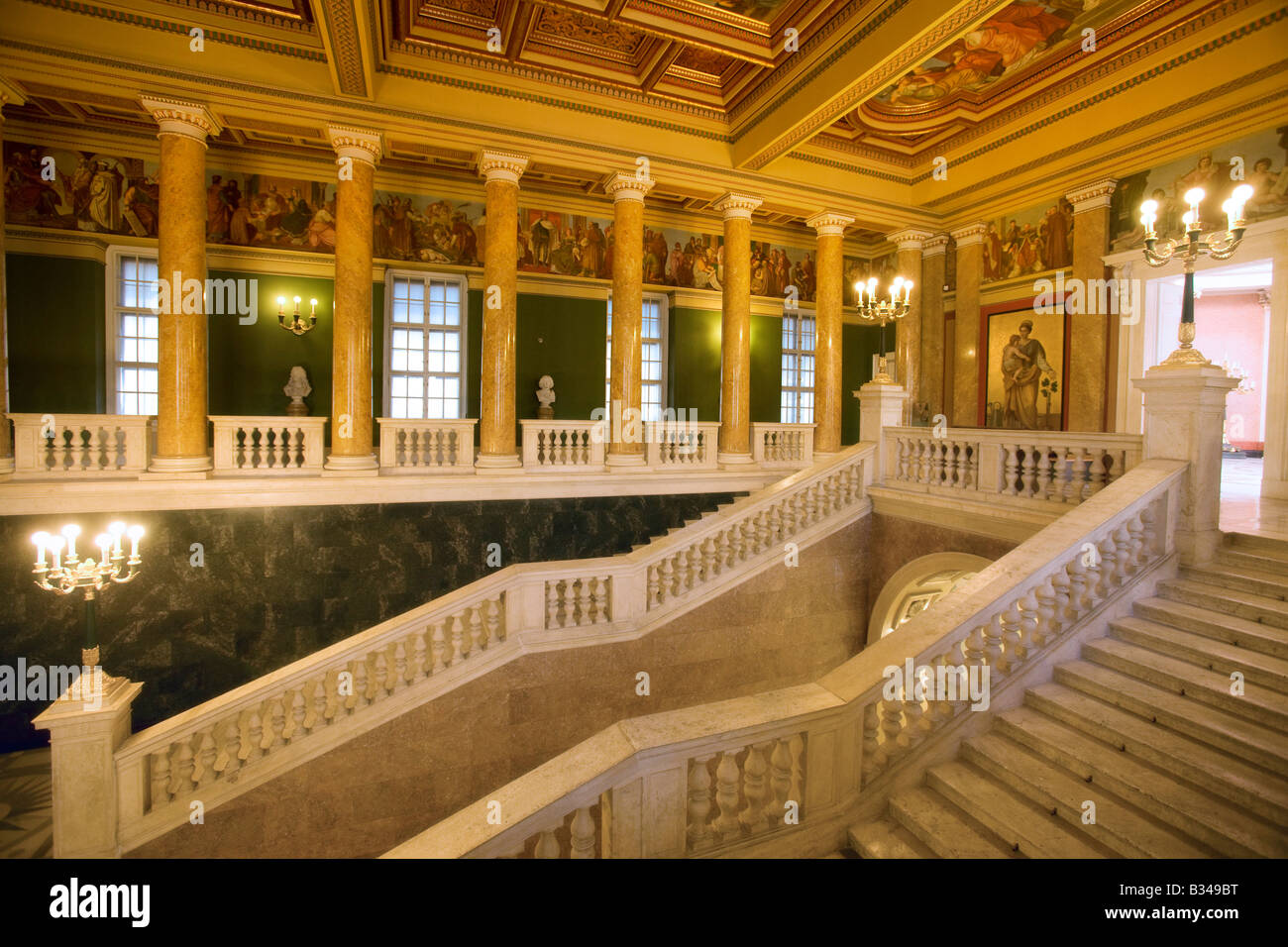 L'intérieur du musée national de Budapest Hongrie Banque D'Images