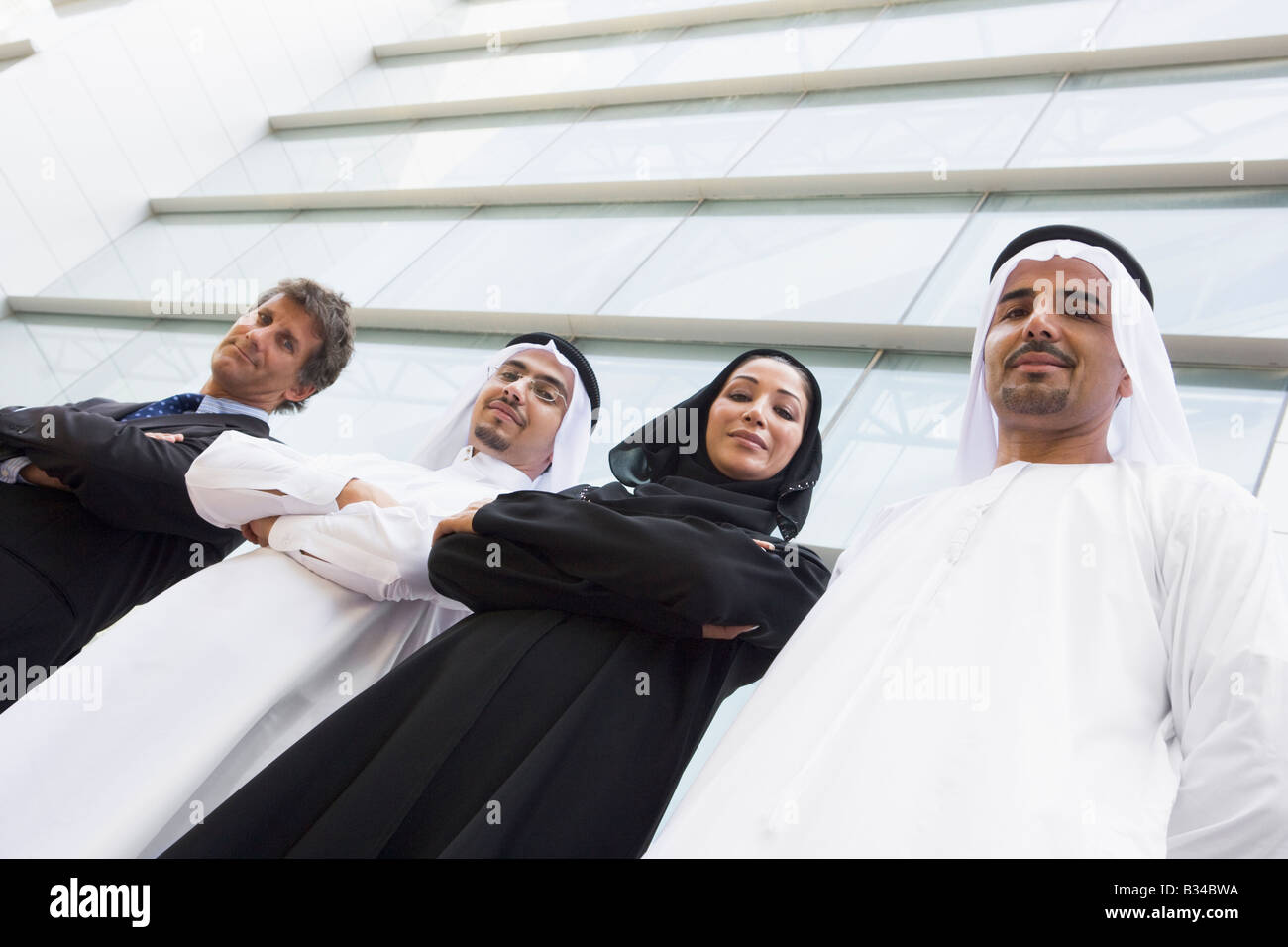 Quatre affaires de capacités smiling (selective focus) Banque D'Images