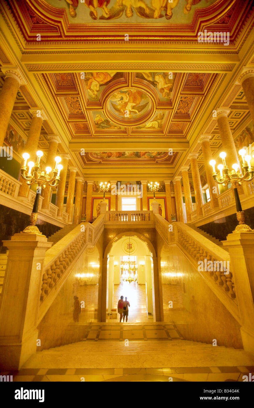 L'intérieur du musée national de Budapest Hongrie Banque D'Images