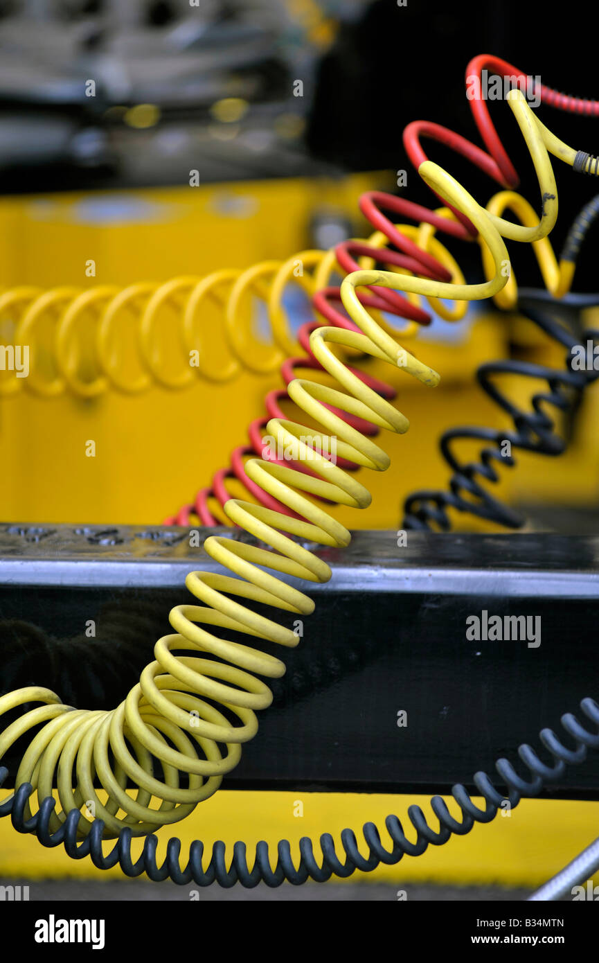 Les flexibles hydrauliques ou pneumatiques Banque D'Images