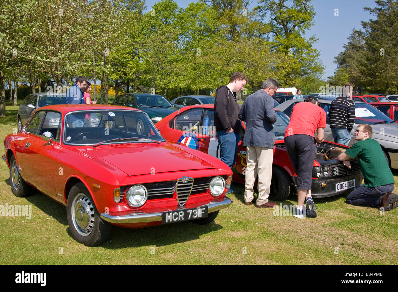 Les passionnés d'Alfa Romeo voiture italienne à jour - St Andrews, Fife, Scotland Banque D'Images