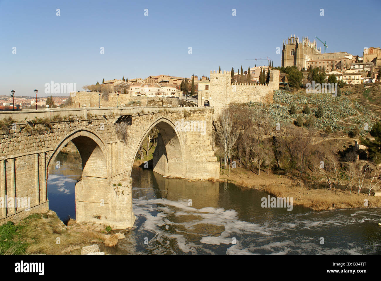 Pont de San Martín (San Martin Bridge), Toledo, Espagne. Banque D'Images