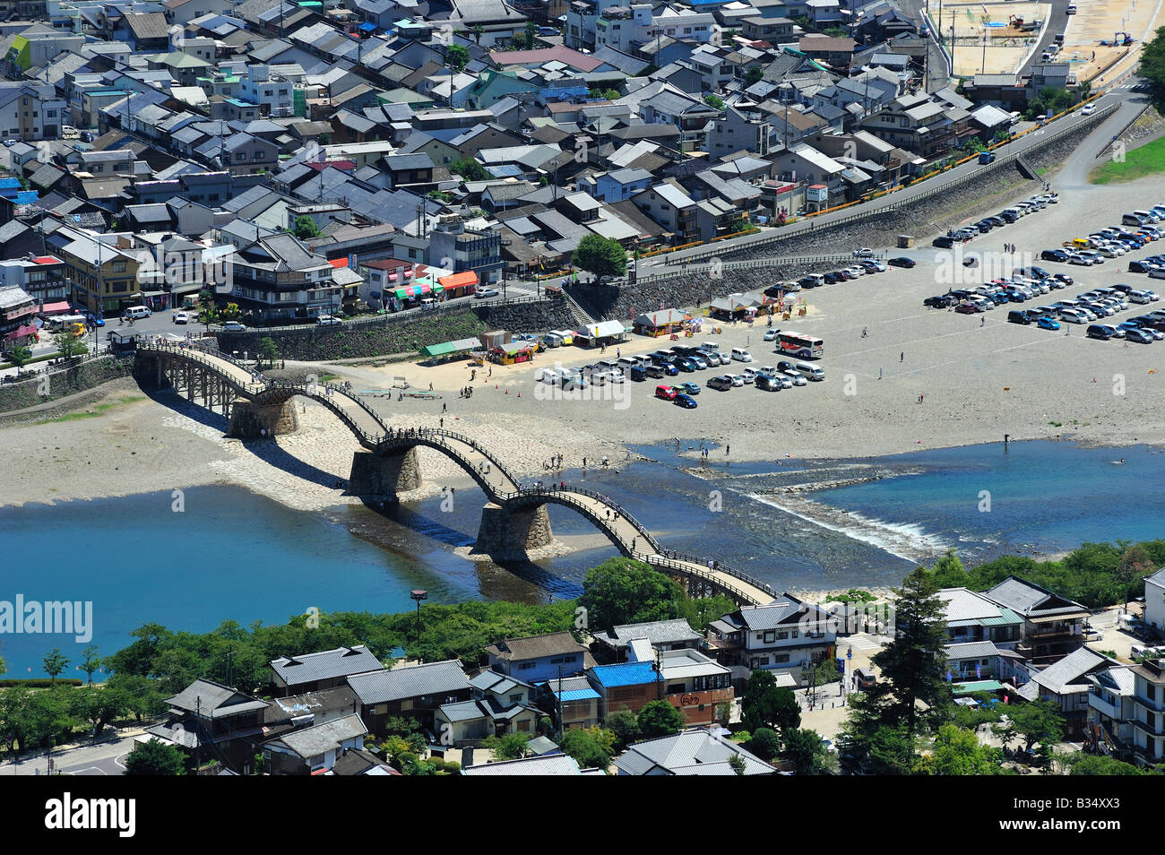 Kintai bridge, iwakuni, préfecture de Yamaguchi, Chugoku, Honshu, japan Banque D'Images
